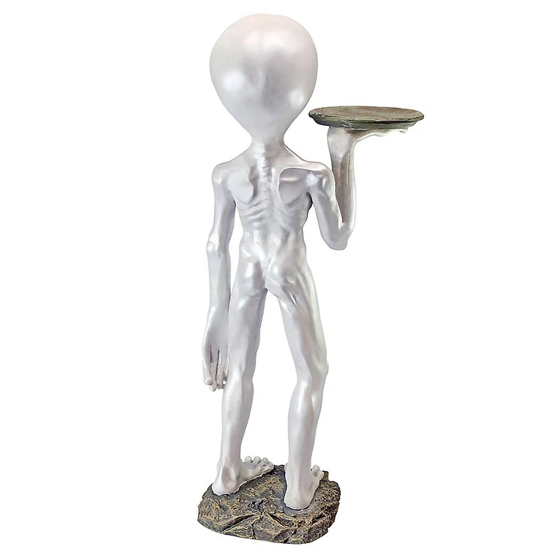 Design Toscano Roswell, the Alien Butler Pedestal Sculptural Table