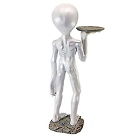 Design Toscano Roswell, the Alien Butler Pedestal Sculptural Table