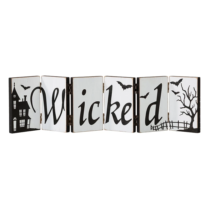 Glitzhome® 20" Halloween Hinged Table Sign
