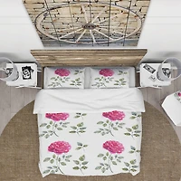 Designart 'Beautiful Red Rose' Cabin & Lodge Bedding Set