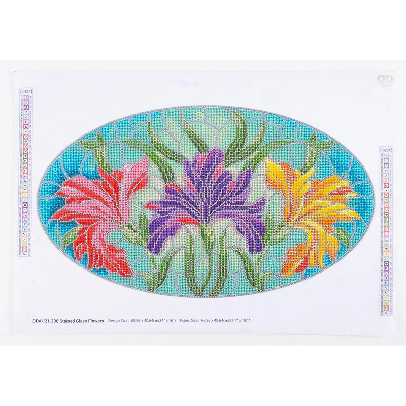 Diamond Dotz® at Home Advanced Stained Glass Flowers Diamond Painting Kit