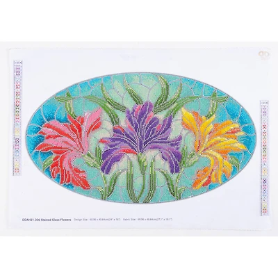 Diamond Dotz® at Home Advanced Stained Glass Flowers Diamond Painting Kit