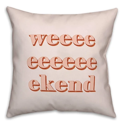 Retro Weekend Throw Pillow