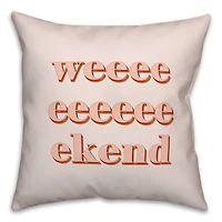 Retro Weekend Throw Pillow
