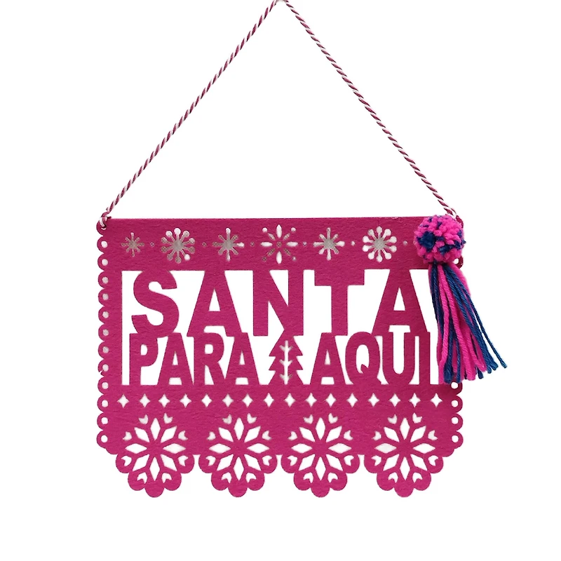 Santa Para Aqui Wall Sign by Ashland