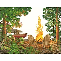 Diamond Dotz® Advanced Lakeside Red Canoe Diamond Painting Kit