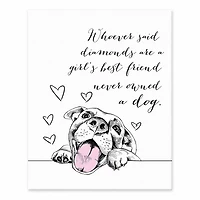 Dog's Are A Girl's Best Friend Tabletop Canvas