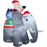 10.4ft. Airblown® Inflatable Christmas Santa on Elephant 