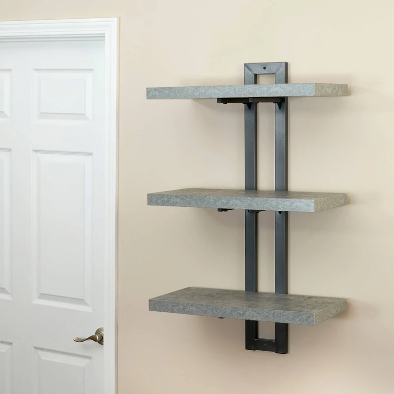 Household Essentials Jamestown 3-Tier Wall Shelf