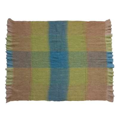 Hello Honey® Multicolor Plaid Woven Fabric Throw Blanket
