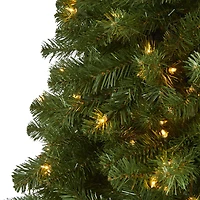 7.5ft. Pre-Lit Virginia Fir Artificial Christmas Tree, Clear Lights
