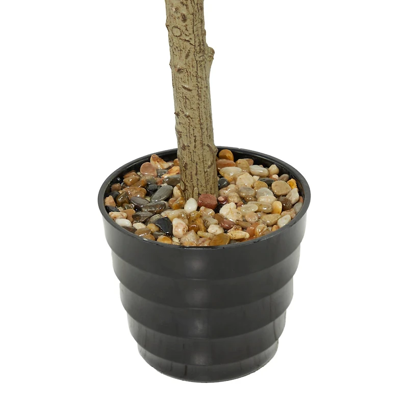 55" Green Vinyl Contemporary Potted Artificial Tree