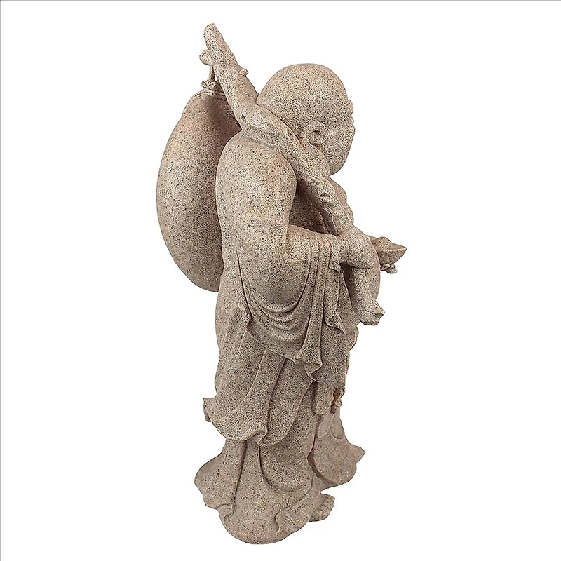 Design Toscano 16.5" Wandering Happy Hotei Buddha Statue