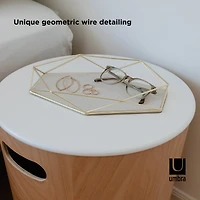 Umbra Matte Brass Prisma Jewelry Tray