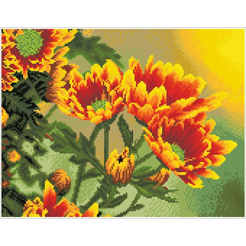 Diamond Dotz® Intermediate Field Daisies Pre-Framed Diamond Painting Kit