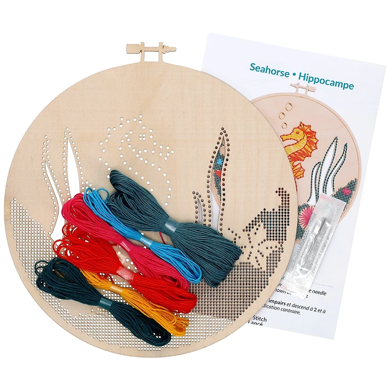 Leisure Arts® Intermediate Seahorse Wood Stitchery Kit