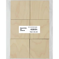 Essentials by Leisure Arts 24 Pack 3" x 3" Square Flat Wood Shape