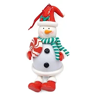 Wizardi 2" x 6" Glossy Gingerbread Snowman Christmas Ornament