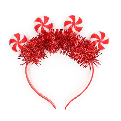 Red & White Light Up Peppermint Candy Headband by Celebrate It™