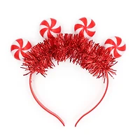 Red & White Light Up Peppermint Candy Headband by Celebrate It™