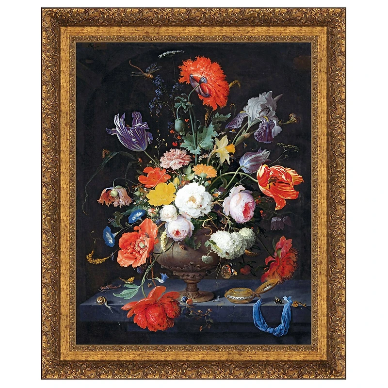 Design Toscano Still Life with Flowers & A Watch 1679 Painting Replica