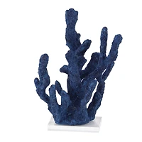13" Blue Coral Coastal Sculpture