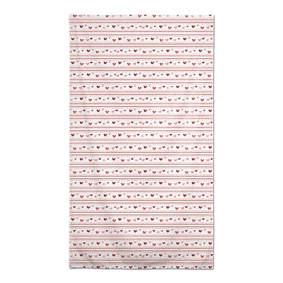 Multi Heart Stripes Pattern 58" x 102" Tablecloth