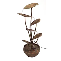 30.5" Metal Lotus Leaf Fountain