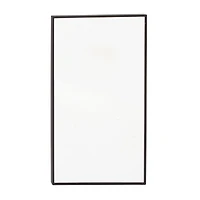 32" Black Contemporary Wood Wall Mirror