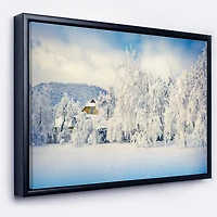 Designart - White Winter Mountain Landscape