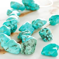 12 Pack: Turquoise Dyed Howlite Nugget Beads by Bead Landing™