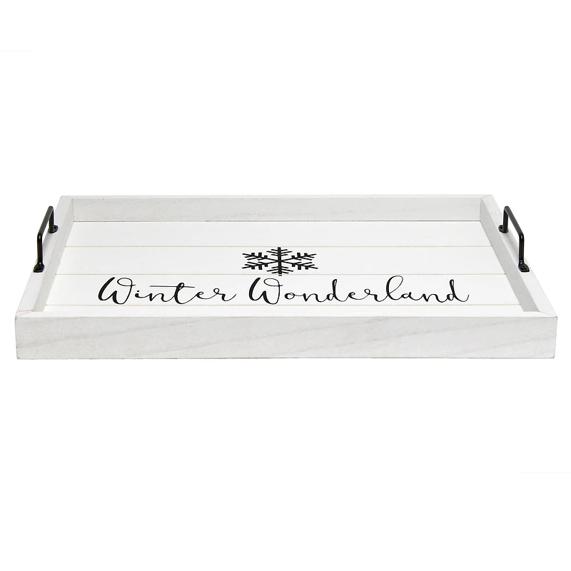Elegant Designs™ 15.5" Winter Wonderland Serving Tray with Handles