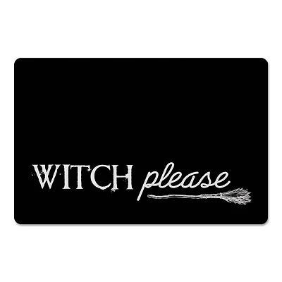 Black & White Witch Please Floor Mat