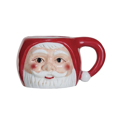 Hello Honey® 14oz. Red & White Vintage Reproduction Stoneware Santa Mug
