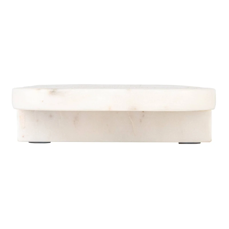 Hello Honey® 15" White Marble Footed Serving Pedestal