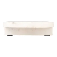 Hello Honey® 15" White Marble Footed Serving Pedestal