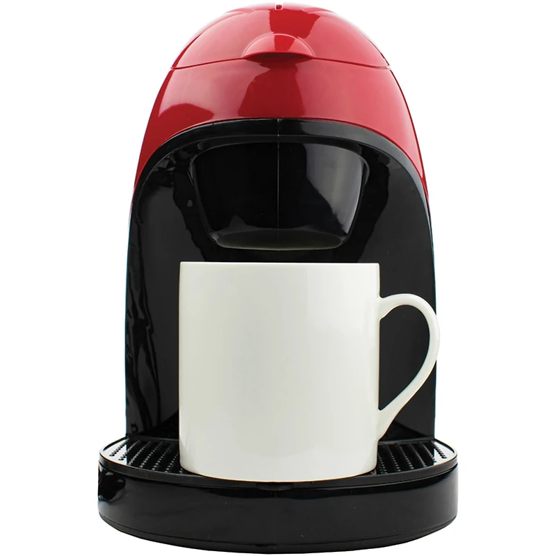 Brentwood Red Single-Serve Coffee Maker with Porcelain Mug