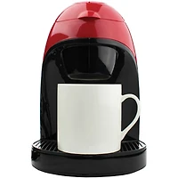 Brentwood Red Single-Serve Coffee Maker with Porcelain Mug
