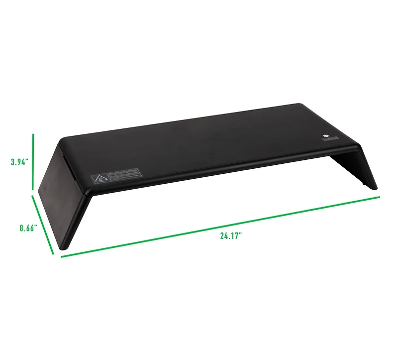 Mind Reader Black Adjustable Monitor Stand with UV Light Box