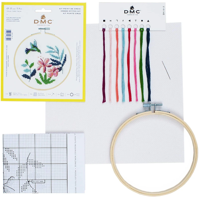 DMC® Exotic Flowers Cross Stitch Kit
