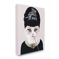 Stupell Industries Fashion Feline Jewelry And Makeup Cat Canvas Wall Art