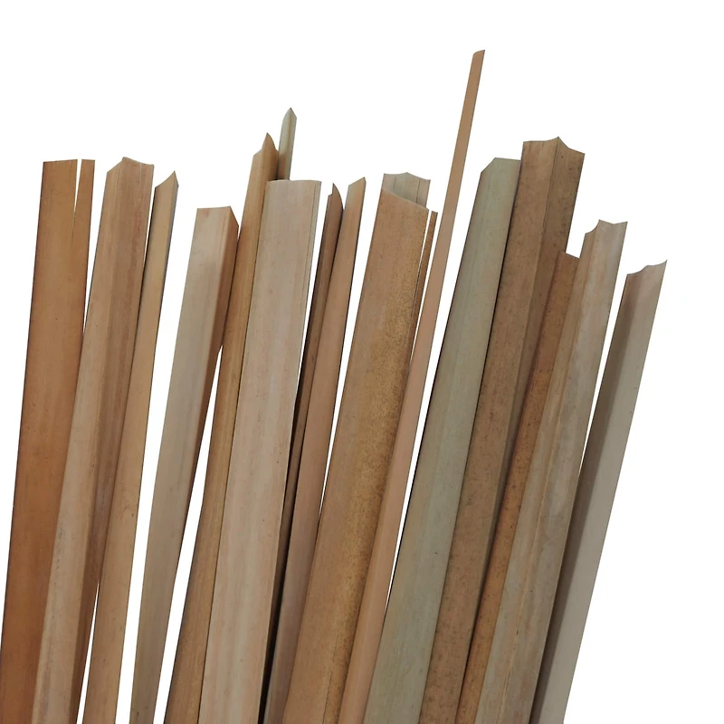 3.5ft. Natural Light Brown Dried Plant Foliage with Slender Stems