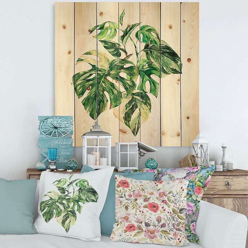 Designart - Tropical Green Leaves In Summer Times I