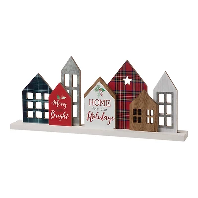 Glitzhome® 20" Home for the Holidays Décor Accent