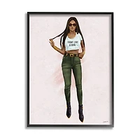Stupell Industries Fight Like A Girl Wall Art in Black Frame