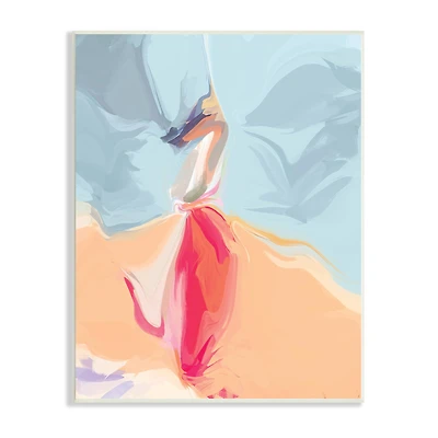 Stupell Industries Abstract Figure Dancing Movement Pink Blue Orange Wall Plaque