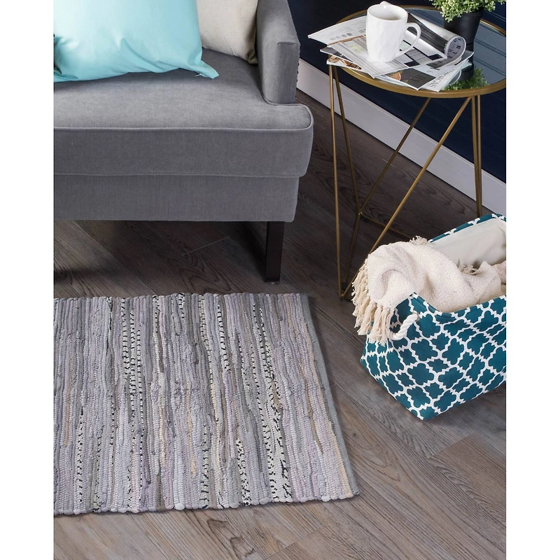 DII® Multi Gray Rag Rug, 20" x 31.5"
