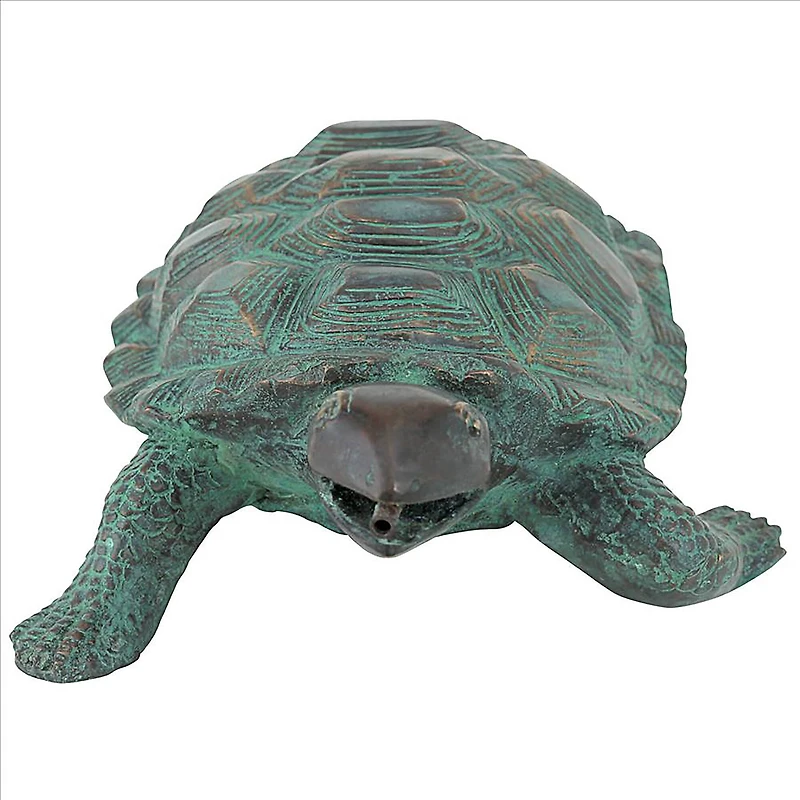 Design Toscano 12" Traipsing Turtle Bronze Garden Statue