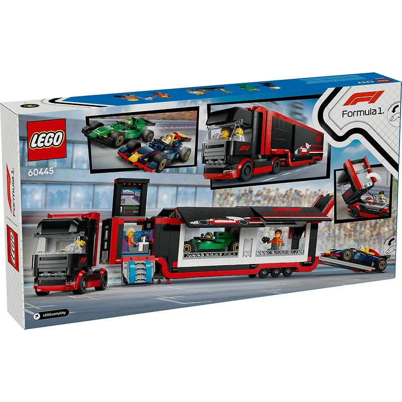 LEGO® City F1® Truck with RB20 & AMR24 F1® Cars Toy Racing Transporter Set