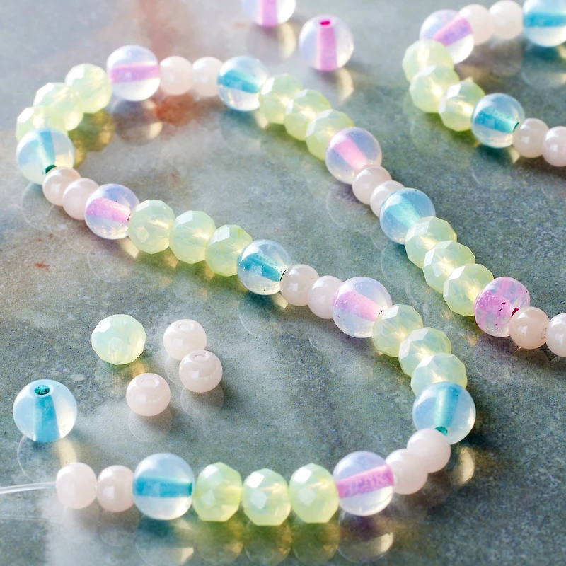 Pastel Faceted Rondelle Beads by Bead Landing™